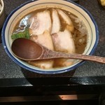 烈志笑魚油 麺香房 三く - 肉かけそば