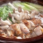 Kushinokura - 伊那・分杭峠コースの炙り地鶏鍋