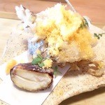 嗜季 - 舞茸揚げ、栗の渋皮、無花果