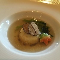 THE SODOH HIGASHIYAMA KYOTO - 鴨饅頭 壬生菜 紅葉麸のスープ仕立て トリュフ風味