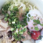 肉のスタ(ジアム)飯 - 大島洋平選手プロデュース　ネギ塩豚丼　～温玉を添えて～