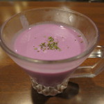 鉄板焼きgrow - 紫芋の冷製ポタージュ