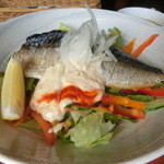 サバカフェ - NEWメニューサバサンド丼（スープ付）1,000円＋TAX