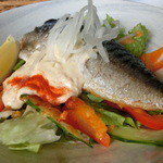 サバカフェ - NEWメニューサバサンド丼（スープ付）1,000円＋TAX