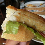 サバカフェ - sabaサンド（サラダ・ポテト付）920円＋TAX