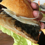 サバカフェ - sabaサンド（サラダ・ポテト付）920円＋TAX