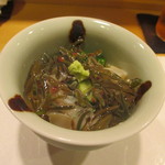 新ばし 星野 - ジュンサイと鮑の酢の物