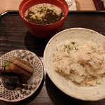 虎白 - お食事：太刀魚の炊き込みご飯(2015/10)