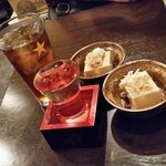 丸三 - 「桑の都 ぎんから」で乾杯、お通しは冷奴♪