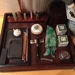 みかわ 是山居 - 3Fの待合室（美術品展示サロンになってる）