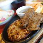 ファイヤーバーグ - ハンバーグ＆牛カットステーキ定食
