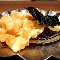 一心 金子 - 烏賊のかき揚と海苔