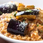 prego - 揚げナスの入ったリゾット　ボロネーゼ