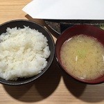 天ぷら 嵐 - ライス、お味噌汁はおかわりできます。