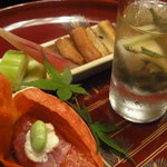 庭園の宿 石亭 - 先付、前菜、