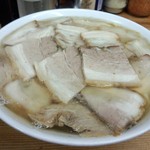 坂内食堂 - 別角度からの大盛肉そば