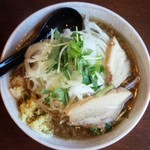 支那そば 無双庵 - Gそば880円・煮干・野菜増・ニンニク少・生姜多／27年11月