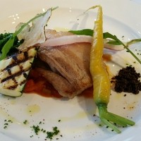 メリメランジュ - 栃木「桜山豚」香ばしく仕上げた野菜添え。