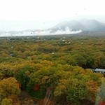 メリメランジュ - レストラン前から臨む錦秋の那須高原。