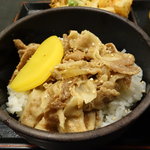 Yudetarou - ミニ豚丼セット 570円の豚丼