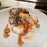 銀座うかい亭 - 伊勢海老炭火焼・舞茸・銀杏（H.27.10)