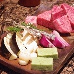 鉄板 かや乃 - 黒毛和牛サーロイン＆ヒレ＆季節野菜