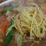 大衆中華 珍萬 - 麺のアップです（2015年10月）。