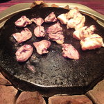 石庵 - ハート＆もも肉＠気まぐれ鶏の7種盛り合わせ