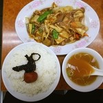 石狩亭 - 豚肉とキノコのオイスター炒め
      ＆ライス❤ヾ(´∀`ヾ)