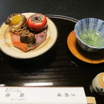 坂安 - 料理　柿の形の器