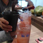 お店の方が、私もって乾杯