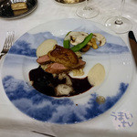 ザ・フジヤ - 富士屋ホテルディナー「富士屋浪漫」鴨胸肉とフォアグラのポワレ　赤ワインソース　茸のリゾット添え