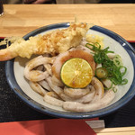 うどん 讃く - すだちうどん エビ天