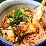 そば処創庵 - 冷たいお蕎麦！海老天入り♡