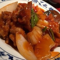 横浜中華街 重慶飯店 本館 - 酢豚(小)　2015.10