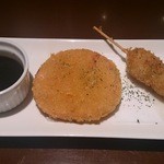 ウズラ＆ハムカツ