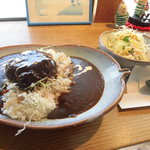 香豊堂 - ハンバーグカレーセット８００円