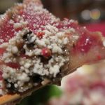 前菜です 鰹のカルパッチョ