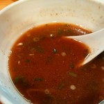 濃厚魚介らぅ麺 純 - スープ割り。