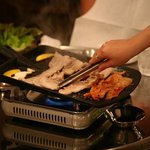 一杯の思い出 - 豚肉（サムギョップサル）これがこのお店の自慢の料理＾＾