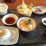 Kuragurume Akou - 蔵プレミアムセット　ご飯・天ぷら・茶碗蒸し・デザートです