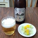 杏華園 - 中瓶ビール＋お通し