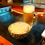 焼肉食堂 リキ太郎 - 生ビール・ごはん