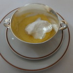 L'Arpége - カボチャのポタージュ、ハムのムース