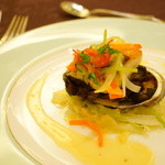 ホテル椿山荘東京 - コンセプトウェディングプレミアムフェア（鮑と旬魚のハーモニー彩り野菜 メンテルブールブランソース）