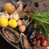 秋田牛鉄板焼 銀座五明 - 野菜と鮑