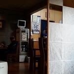 手打そば きっ川 - 店内～偶然ですって親分がいたのは