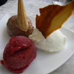 ナガハマコーヒー - イタリアンジェラート３種盛　483円