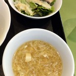麗華 - ２０１５／１１　ランチのサラダ＆スープ