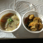 茶つぼ - 元町フードフェアの白味噌豚汁と鱧天丼